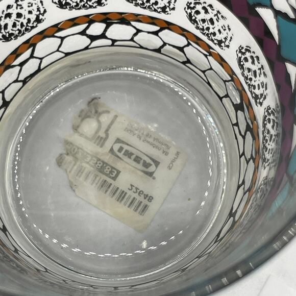 IKEA Murkla Multi-Colored Cocktail Old-Fashioned Whiskey Glasses - Set of 2 - Picture 5 of 9